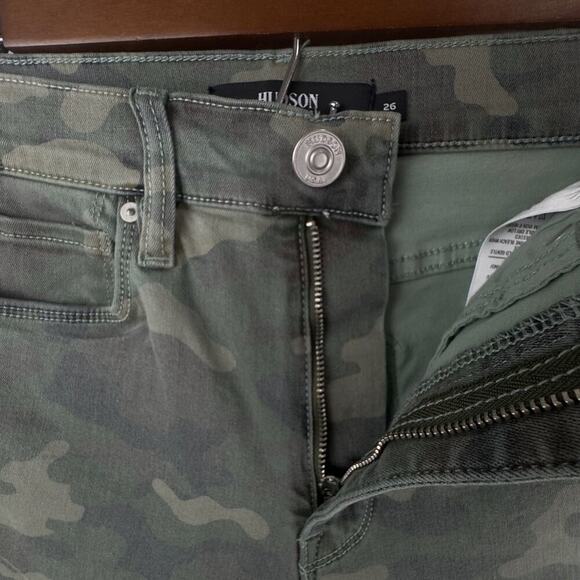 HUDSON BARBARA SUPER SKINNY ANKLE JEANS IN CAMO PRINT NWT WOMEN'S SIZE 26 - Picture 7 of 15